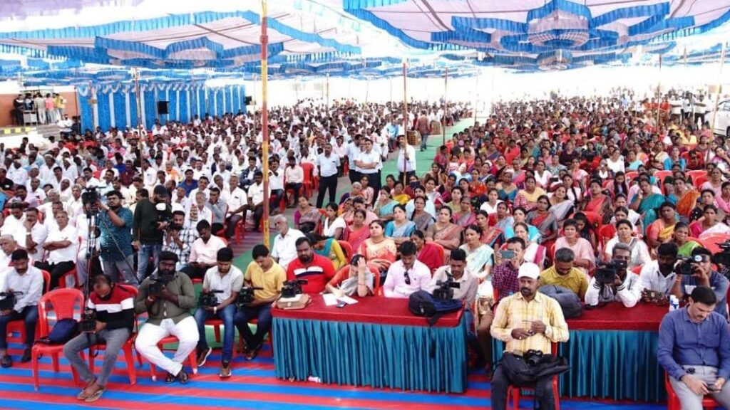 Visuals from a meeting with milk producers in Hassan district.