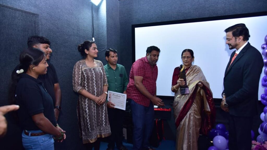 Dr Vasant Madhav being honoured with the Dada Saheb Phalke award