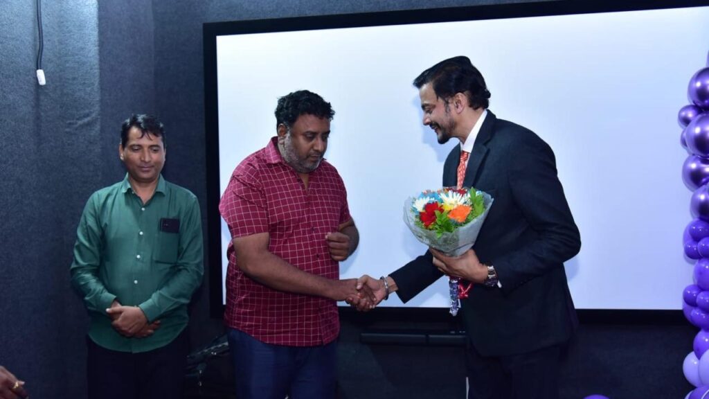 Dr Vasant Madhav being honoured with the Dada Saheb Phalke award