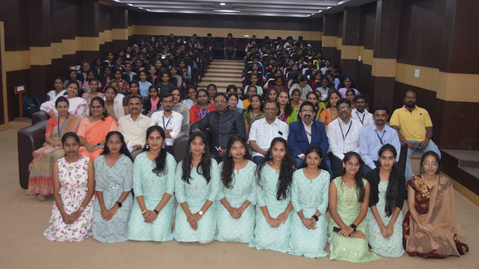 Students of Navkis College of Engineering in Hassan on the occasion of the talk on Mathematics and genius Ramanujan.