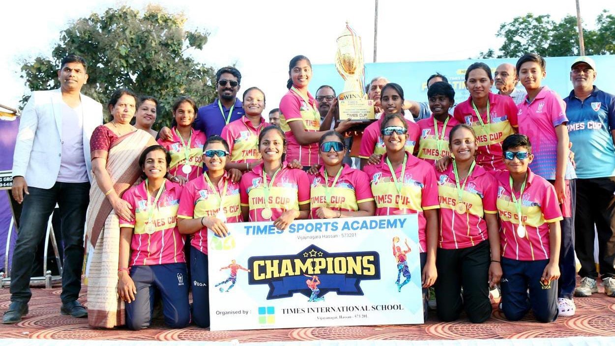 The Nice team from Bengaluru emerged victorious in the women's cricket tournament held in Hassan recently.