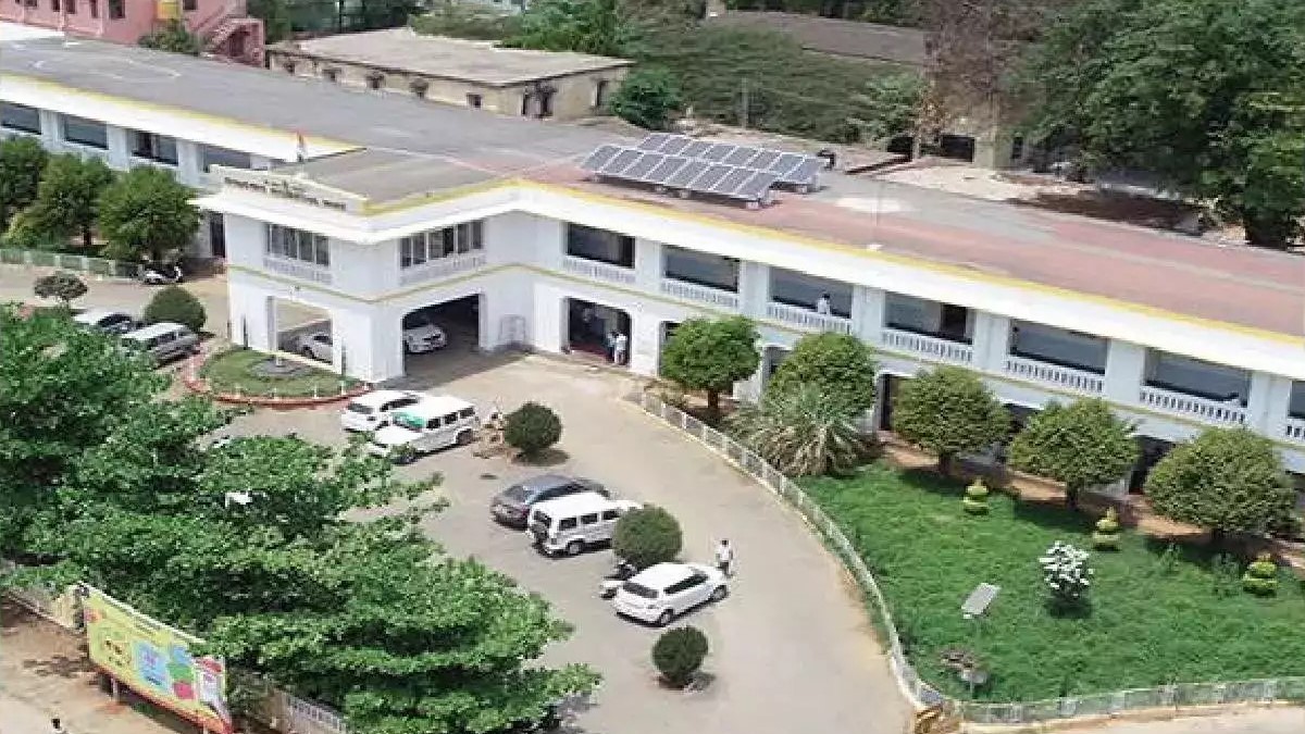 An aerial view of the Hassan district collectorate.