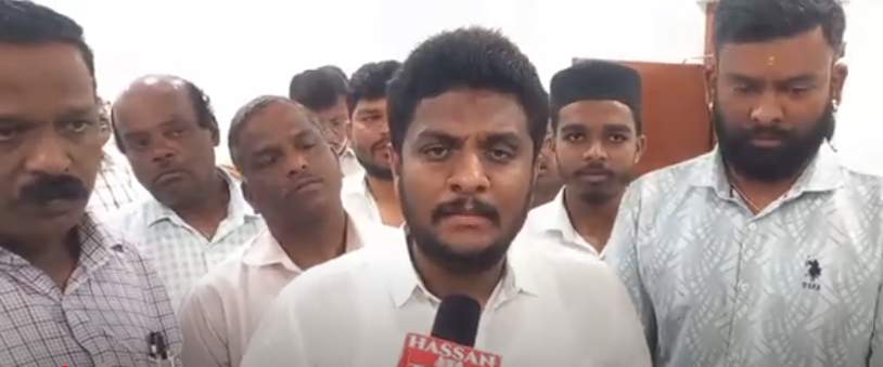 Hassan MP Shreyas Patel speaking to Hassan Today on Tuesday.