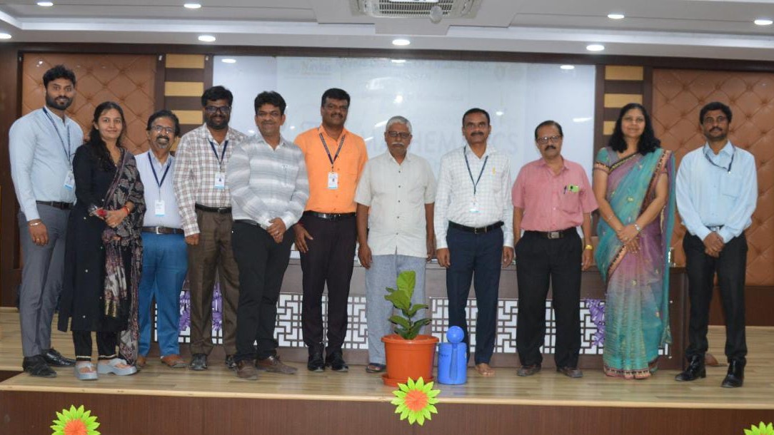 Visuals from the International Mathematics Day event held at Navkis College of Engineering in Hassan.