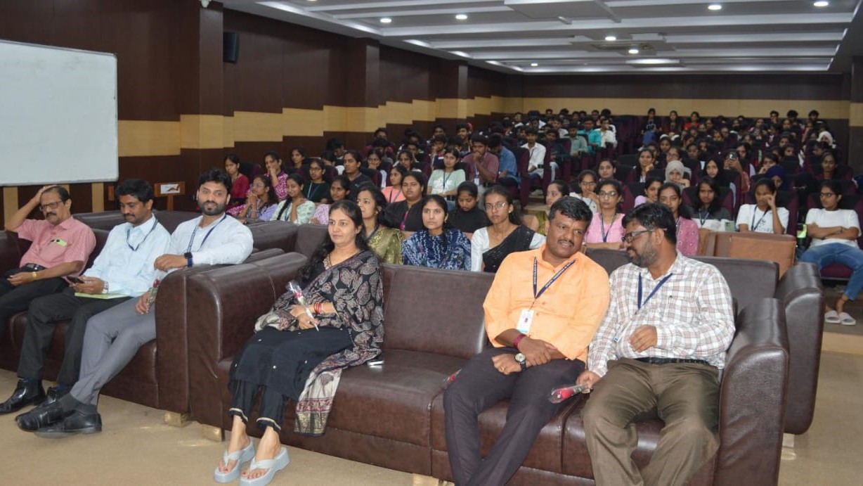 Visuals from the International Mathematics Day event held at Navkis College of Engineering in Hassan.